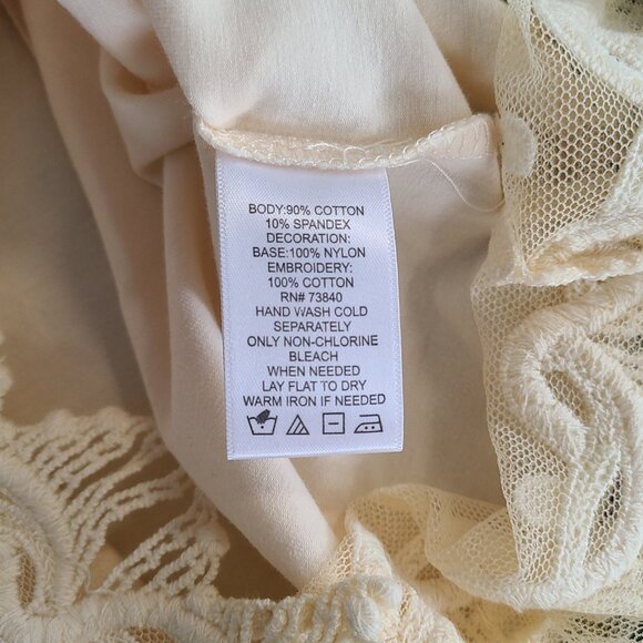 Kathleen Kirkwood Layering Tank Lace Dress Extender Romantic Fairycore Small - Picture 7 of 8